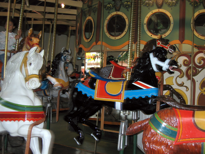 Mari loves merry go rounds!