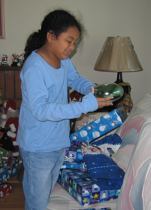 Mari gets a big M & M!
