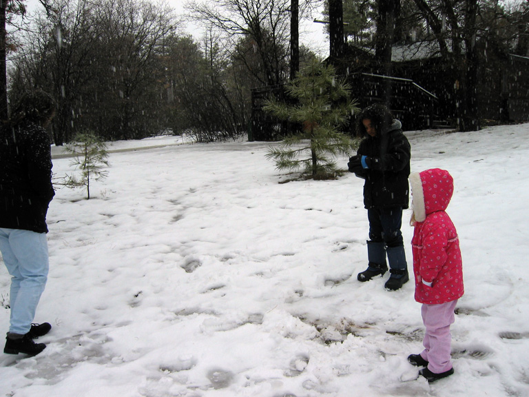 Mari packs a snowball!