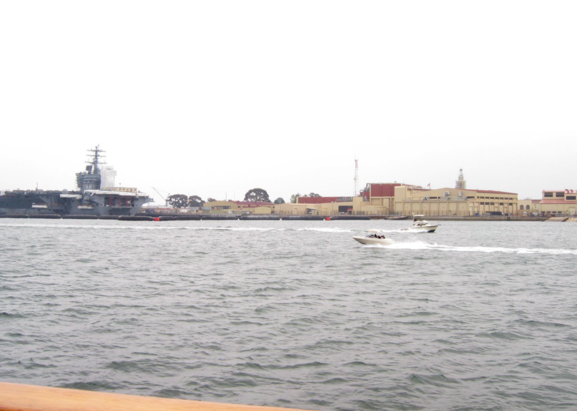 Mari photographs an aircraft carrier!