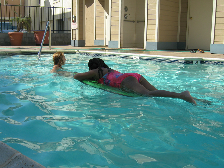 Natalia gives Mari a ride!