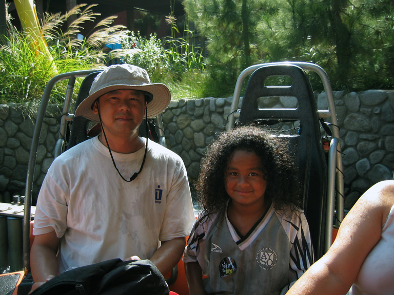 Mari and daddy get soaked!