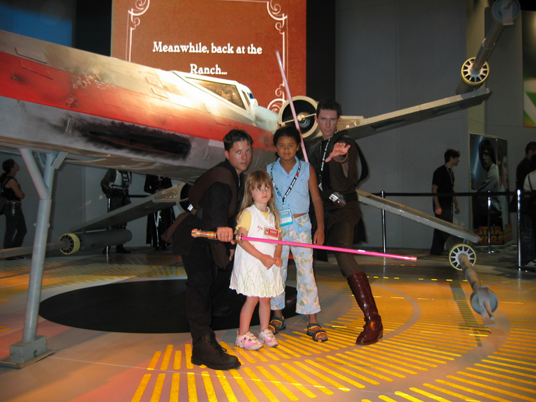Young Jedi guard Mari and Jacque!