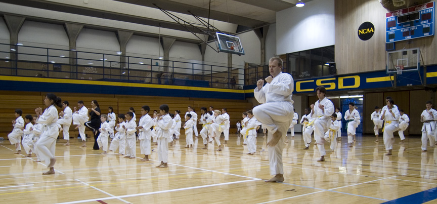 Mari warms up for her test!