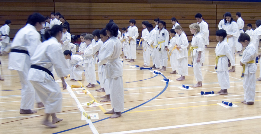 Mari is in the belt changing ceremony!