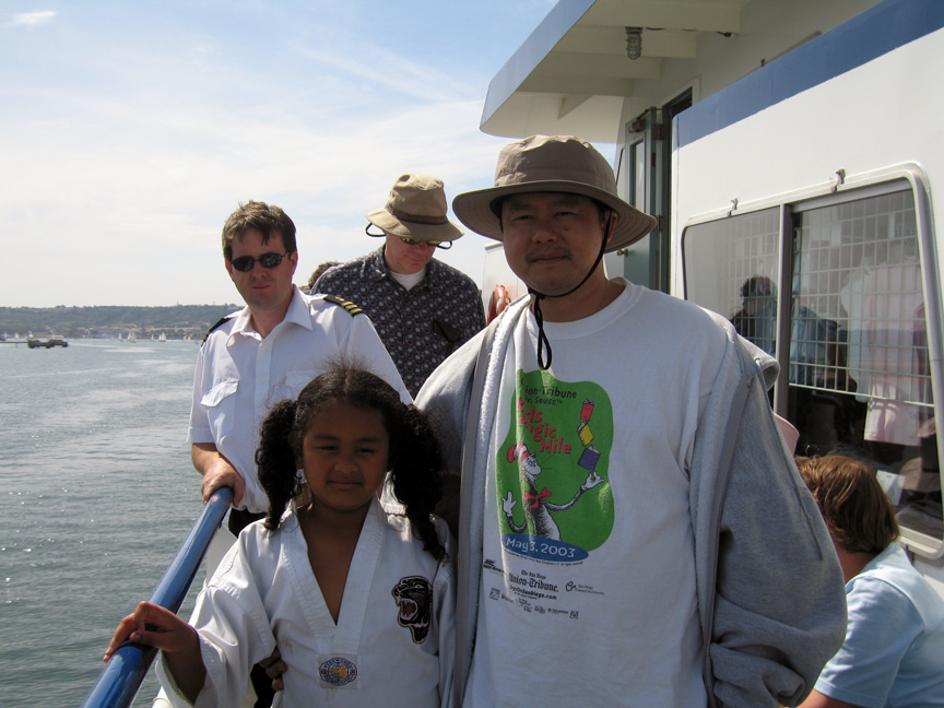 Mari and daddy look for whales!
