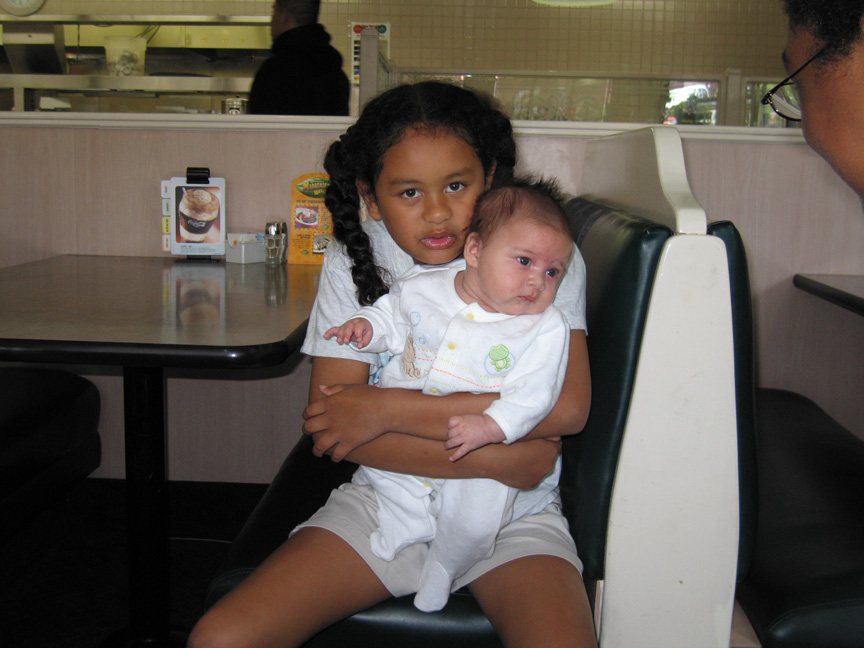 Micaela listens to her mommmy!