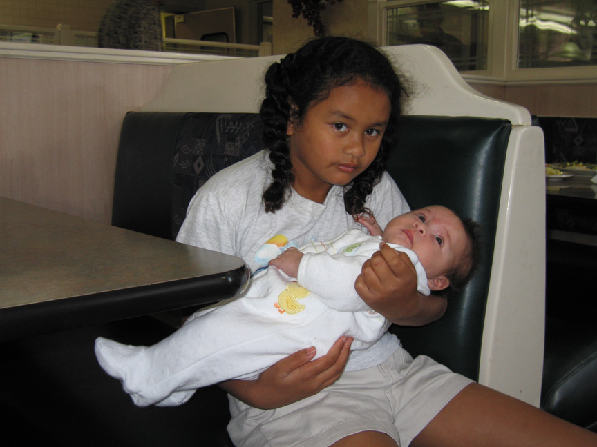Michaela looks for her mommy!