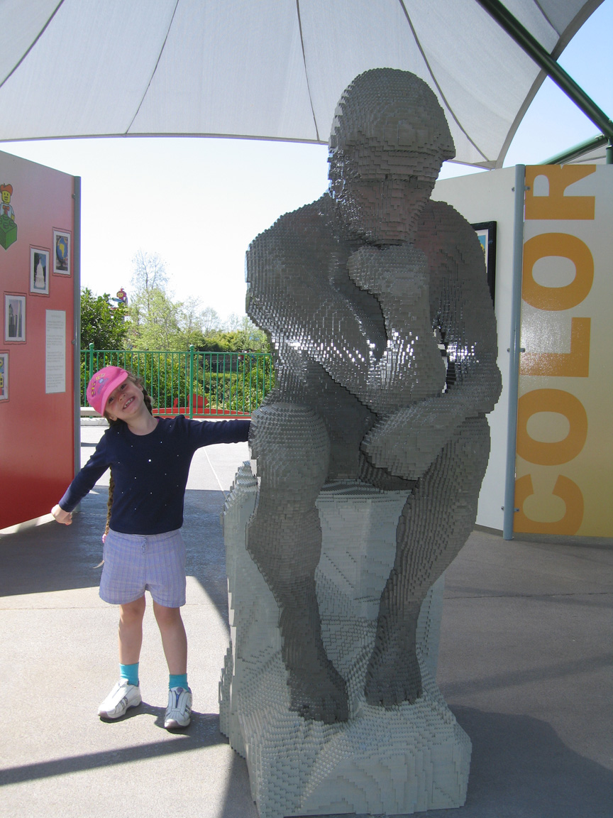 Jacqueline checks out the thinker!