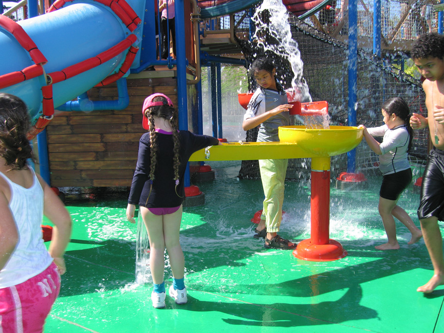 Mari and Jacqueline get soaked at Soak N Sail!