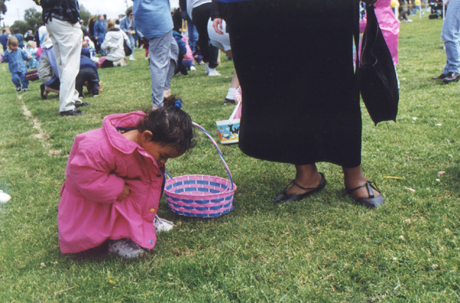 Mari looks for eggs!
