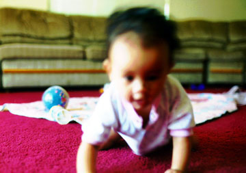 mari crawls!