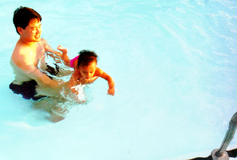 Mari tests the water